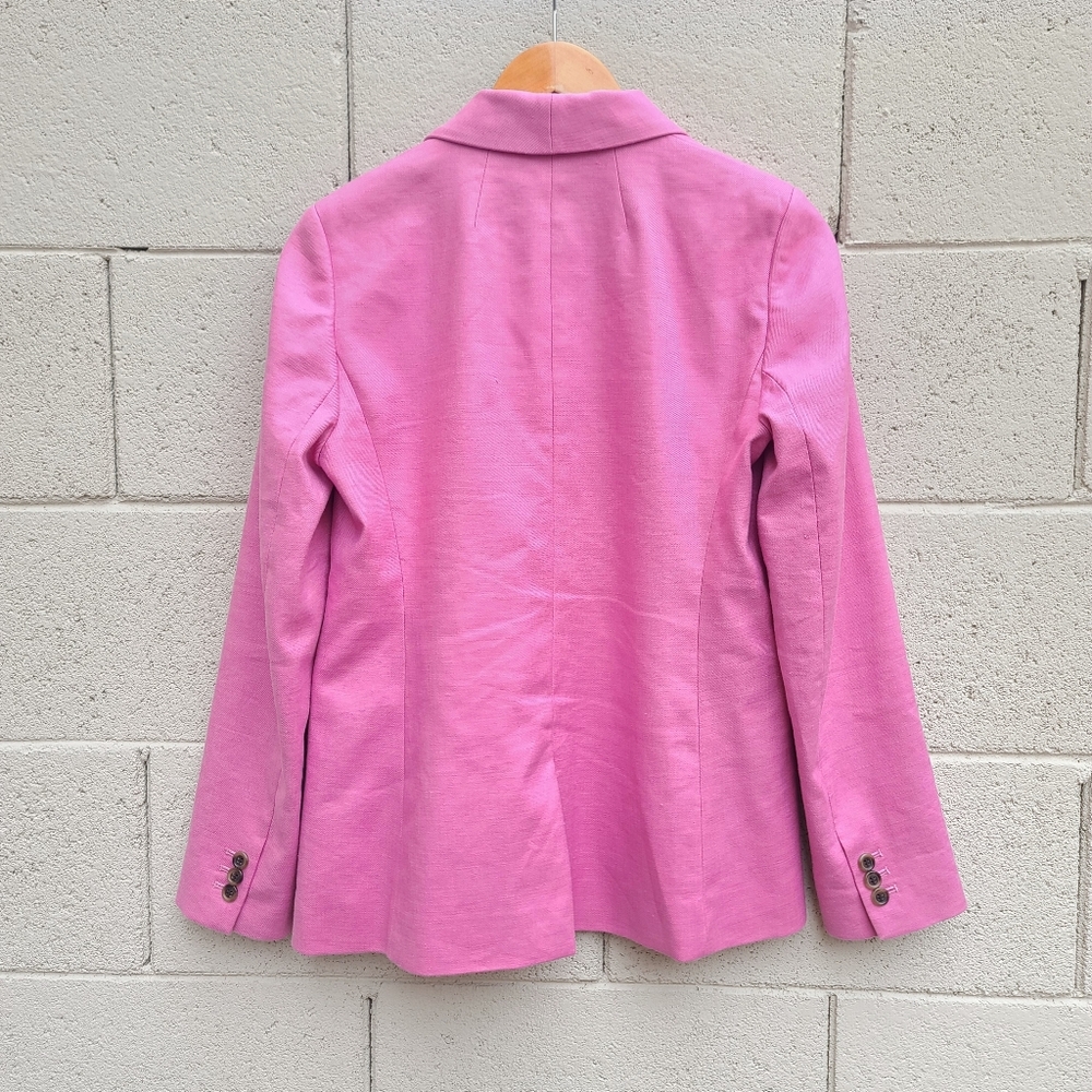 J. Crew | Parke Blazer in Stretch Linen in Pink Size 6 - Picture 11 of 15